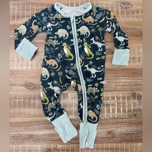 (3/$15) Emerson and Friends Dinosaur bamboo 2 way zipper Footie sleeper zippy